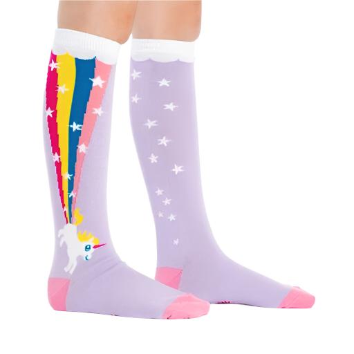 Sock It To Me Rainbow Blast Unicorn Junior Knee High Socks - Lucky Skates