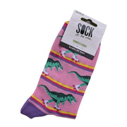 Sock It To Me Rawr-ler Rink Dinosaur Womens Crew Socks - Lucky Skates