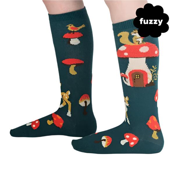 Sock It To Me Shroom And Board Mushroom Junior Knee High Long Socks - Lucky Skates