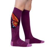 Sock It To Me The Monarch Butterfly Youth Knee High Long Socks - Lucky Skates