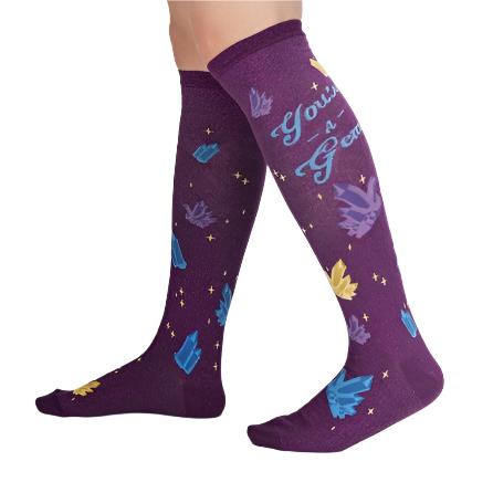 Sock It To Me You're A Gem Knee High Long Socks - Lucky Skates