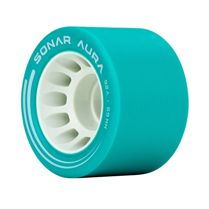Sonar Aura Blue Aqua Indoor Roller Skate Wheels - 4 Pack - Lucky Skates