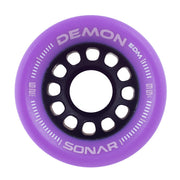 Sonar Demon Purple Indoor Roller Skate Wheels 62mm 95A - 4 Pack - Lucky Skates