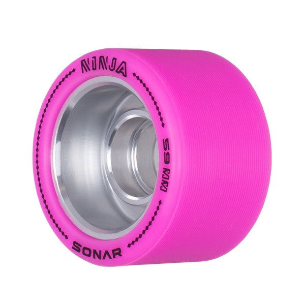 Sonar Ninja Agile Alloy Roller Skate Wheels Pink - 4 Pack - Lucky Skates