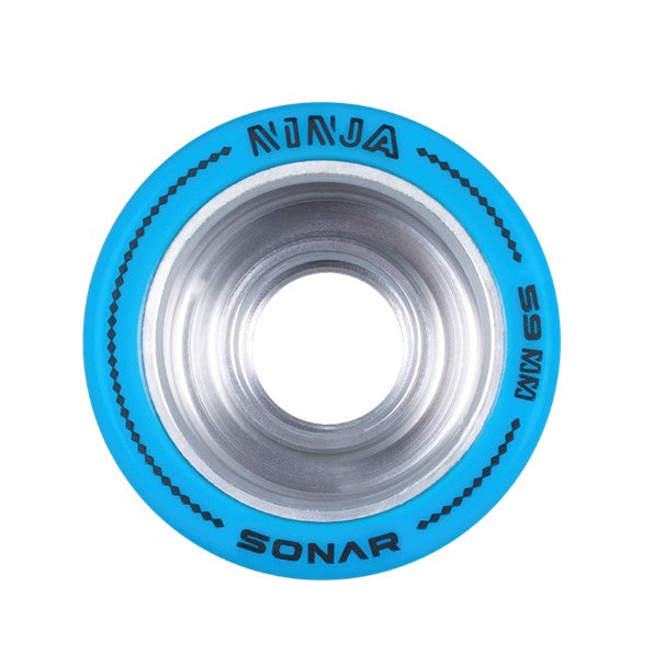Sonar Ninja Agile Alloy Roller Skate Wheels Blue - 4 Pack - Lucky Skates