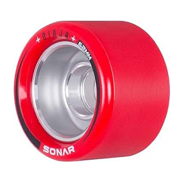 Sonar Ninja Speed Alloy Indoor Roller Skate Wheels Red - 4 Pack - Lucky Skates