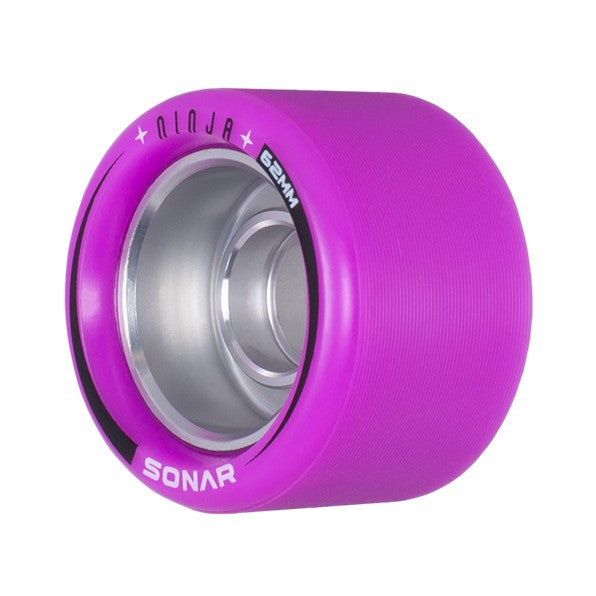 Sonar Ninja Speed Alloy Indoor Roller Skate Wheels Purple 92a 62mm - Lucky Skates