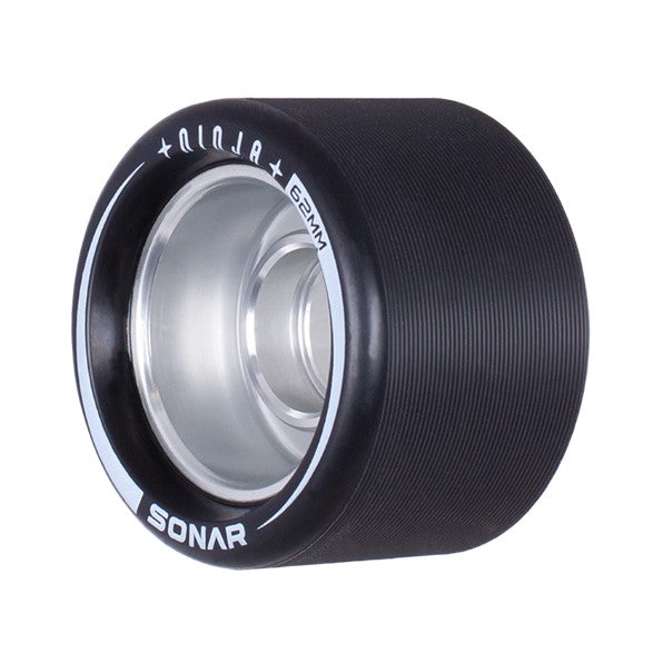 Sonar Ninja Speed Alloy Indoor Roller Skate Wheels Black 62mm 94a - Lucky Skates