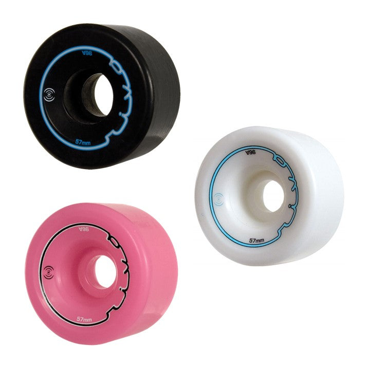 Sonar Riva Artistic Jam Indoor Roller Skate Wheels 57mm 96A White, Black, Pink - Lucky Skates