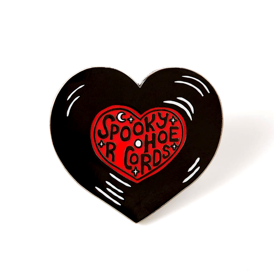 spooky hoe pin heart 