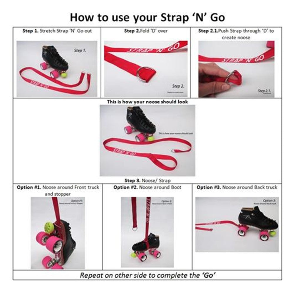 How to use the strap and go roller skate holder instructions - Lucky Skates 