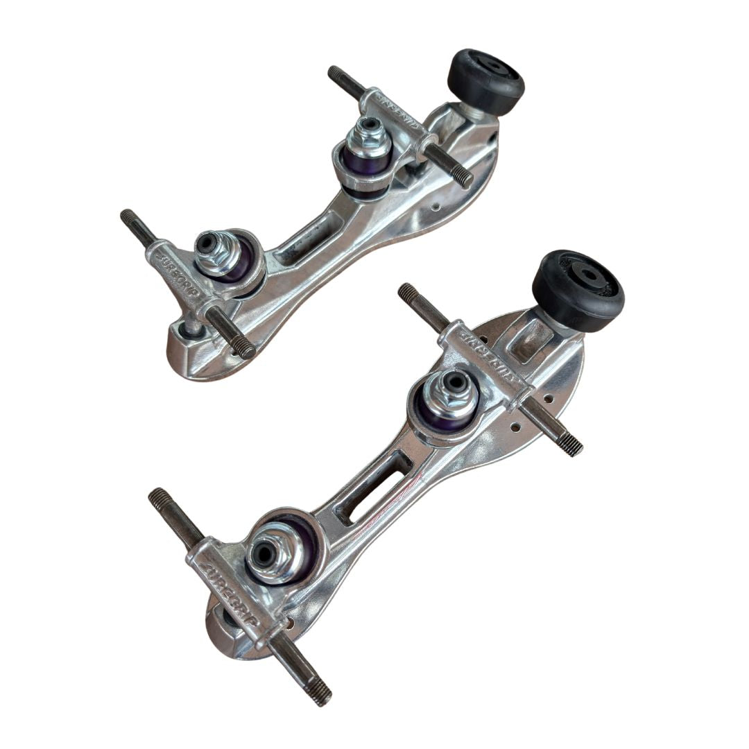 Sure-Grip Avanti Aluminium Roller Skate Plate Chrome Silver - Lucky Skates
