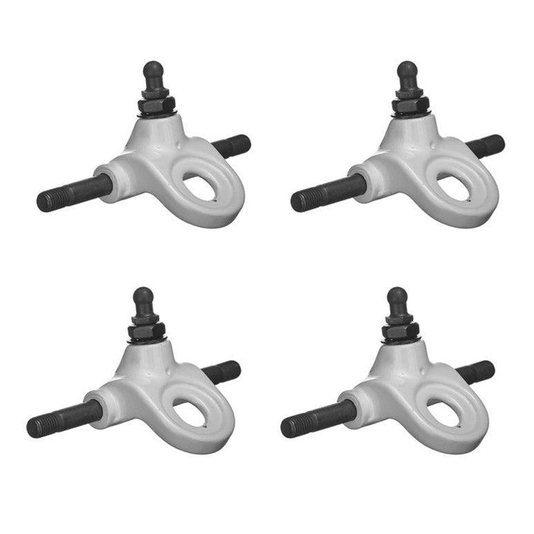 Sure-Grip Avanti White Magnesium 8mm Roller Skate Trucks - 4 Pack - Lucky Skates