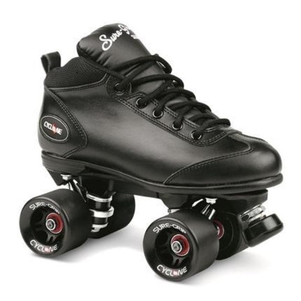 Sure-Grip Cyclone Speed Derby Low Cut Black Indoor Roller Skates - Lucky Skates
