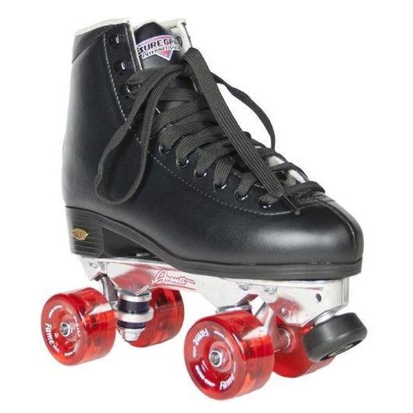 Sure-Grip Fame Avanti Black Indoor Artistic Roller Skates - Lucky Skates