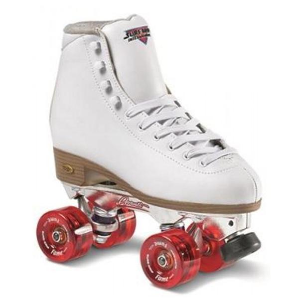 Sure-Grip Fame Avanti White Indoor Artistic Roller Skates - Lucky Skates