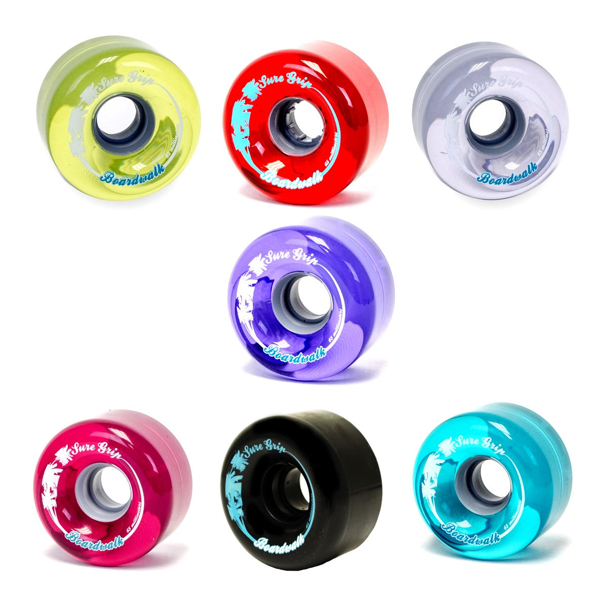 Sure-Grip Boardwalk Outdoor Roller Skate Wheels 65mm 78A - 8 Pack - Lucky Skates