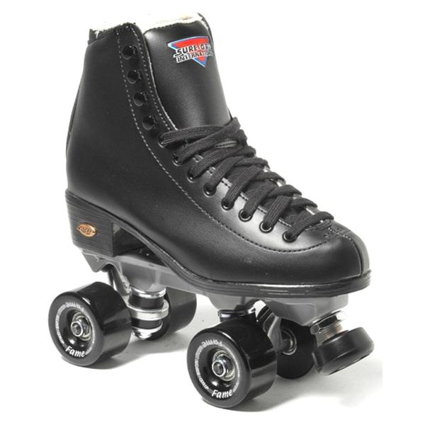 Sure-Grip Fame Black Indoor Artistic  Roller Skates - Lucky Skates