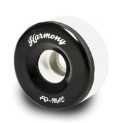 Sure-Grip Fo-Mac Harmony Clay Roller Skate Indoor Wheels Black/White - 8 Pack - Lucky Skates