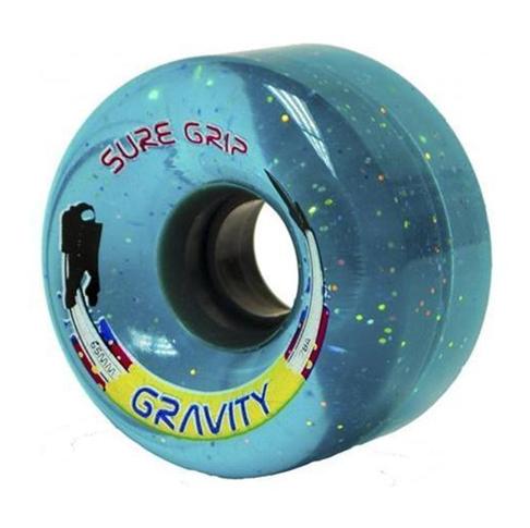 Sure-Grip Gravity Blue Glitter Outdoor Roller Skate Wheels - 8 Pack - Lucky Skates