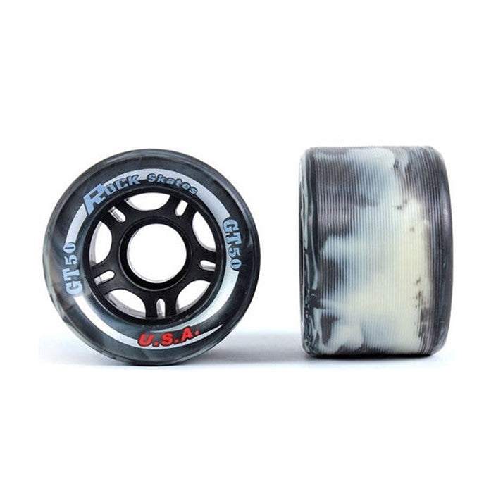Sure-Grip GT50 Rock Indoor Roller Skate Wheels Black White - 8 Pack -  Lucky Skates