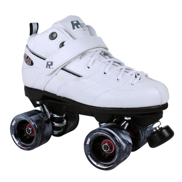 Sure-Grip GT50 White Low Cut Speed Derby Indoor Roller Skates - Lucky Skates