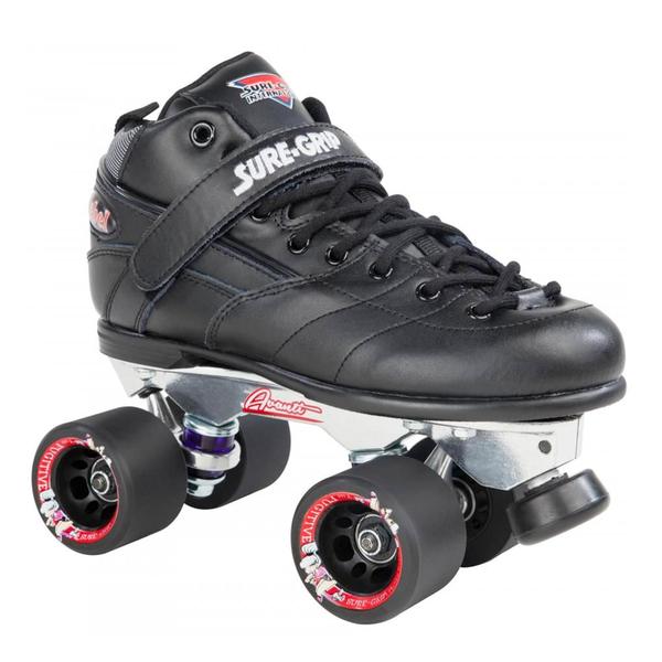 Sure-Grip Rebel Avanti Leather Speed Derby Low Cut Indoor Roller Skates - Lucky Skates