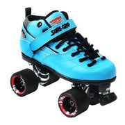 Sure-Grip Rebel Blue Leather Derby Speed Indoor Roller Skates - Lucky Skates