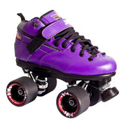 Sure-Grip Rebel Purple Leather Speed Derby Low Cut Roller Skates - Lucky Skates
