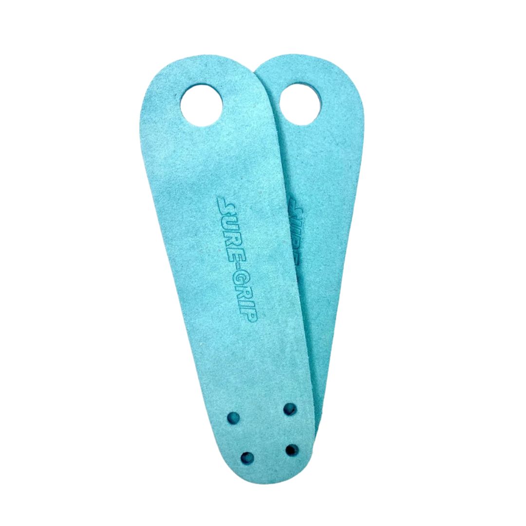 Sure-Grip Boardwalk Pastel Quad Roller Skate Leather Suede Toe Guards Light Blue - Lucky Skates