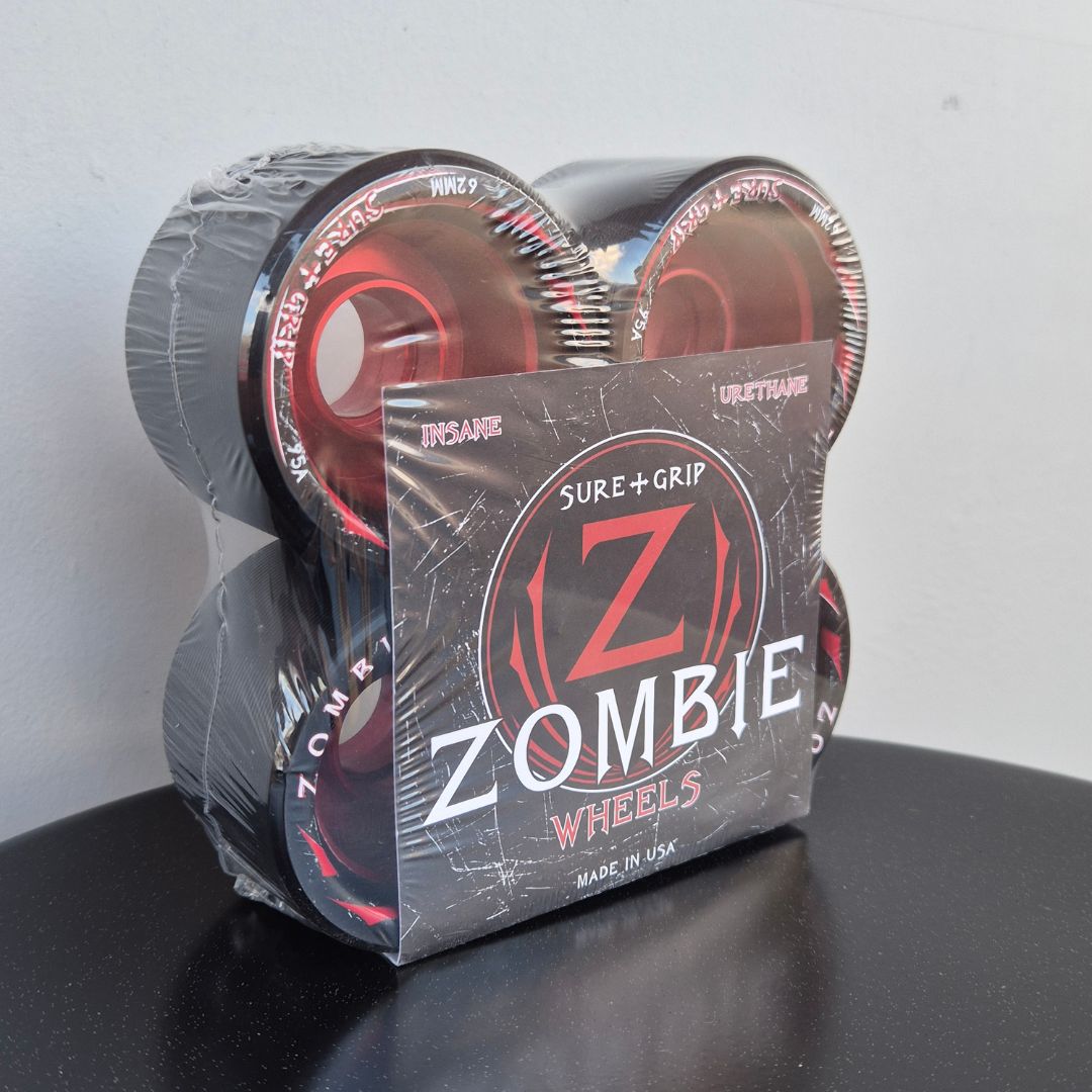 Sure Grip Zombie Quad Roller Skate Wheels Alloy Hub 4 Pack red 95a - Lucky Skates  