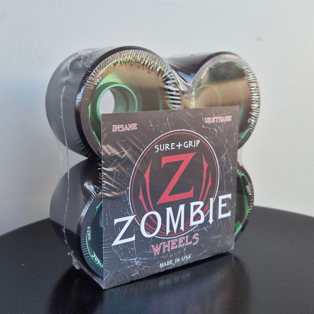 Sure Grip Zombie Quad Roller Skate Wheels Alloy Hub 4 Pack Green 98a - Lucky Skates  