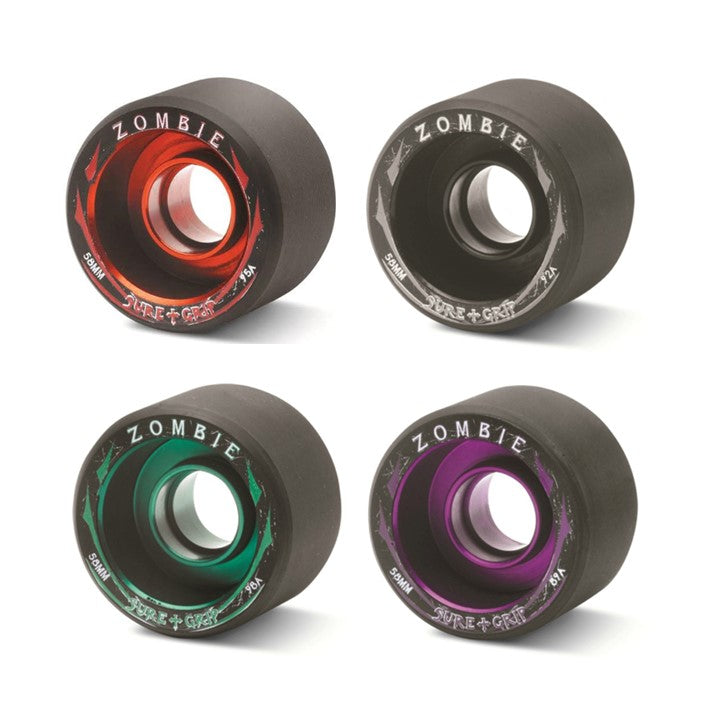 Sure-Grip Zombie Alloy Indoor Roller Skate Wheels Low 59mm - 4 Pack - Lucky Skates