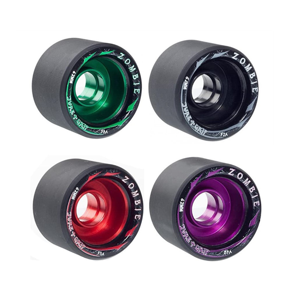 Sure-Grip Zombie Alloy Indoor Roller Skate Wheels Max 62mm - 4 Pack - Lucky Skates