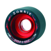 Sure-Grip Zombie Alloy Indoor Roller Skate Wheels Mid Black Red 62mm 95a - Lucky Skates