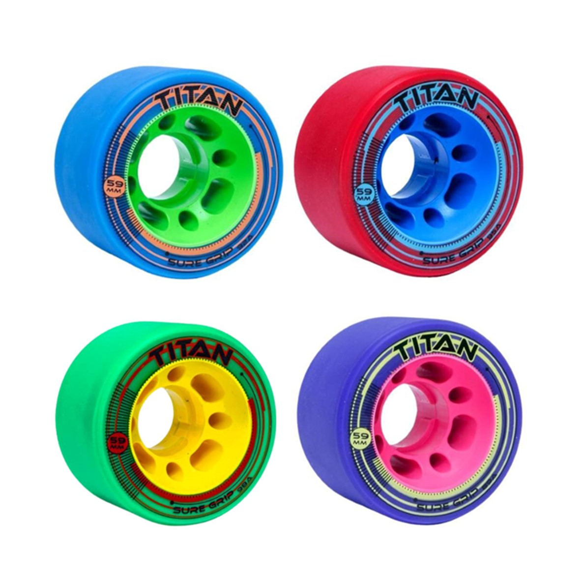 Sure-Grip Titan Wheels 59mm - 4 pack