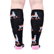 Sock It To Me They See Me Rollin' Knee High Socks Llama - Lucky Skates