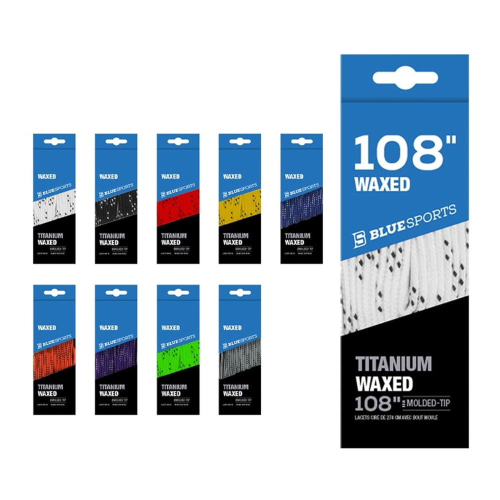 Titanium Waxed Hockey Skate Laces 108" (274cm) - Lucky Skates