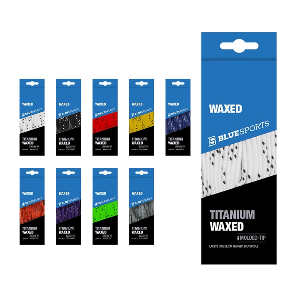 Titanium Waxed Hockey Skate Laces 120" (305cm) - Lucky Skates