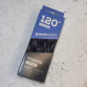 Titanium Waxed Laces 120" (305cm) black - Lucky Skates