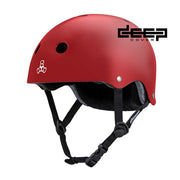 Triple 8 Deep Cover Skate Helmet Red Gloss - Lucky Skates