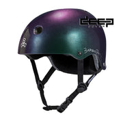 Triple 8 Deep Cover Sweatsaver Skate Helmet Barbie Patin Purple Green - Lucky Skates