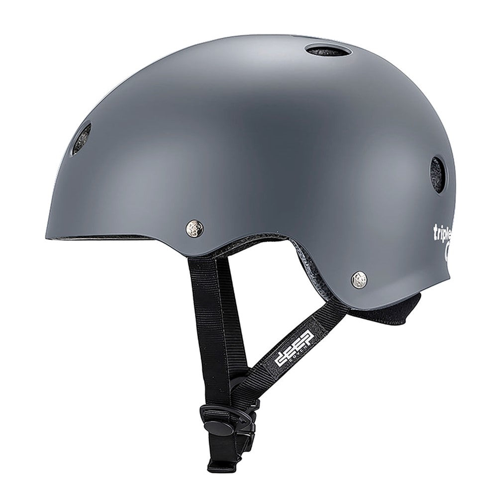 Triple 8 Deep Cover Skate Helmet Grey Matte - Lucky Skates