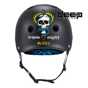 Triple 8 Deep Cover Sweatsaver Skate Helmet Black Matte Mike McGill - Lucky Skates