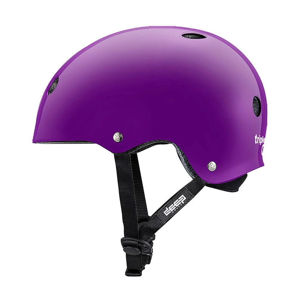 Triple 8 Deep Cover Skate Helmet Purple Gloss - Lucky Skates