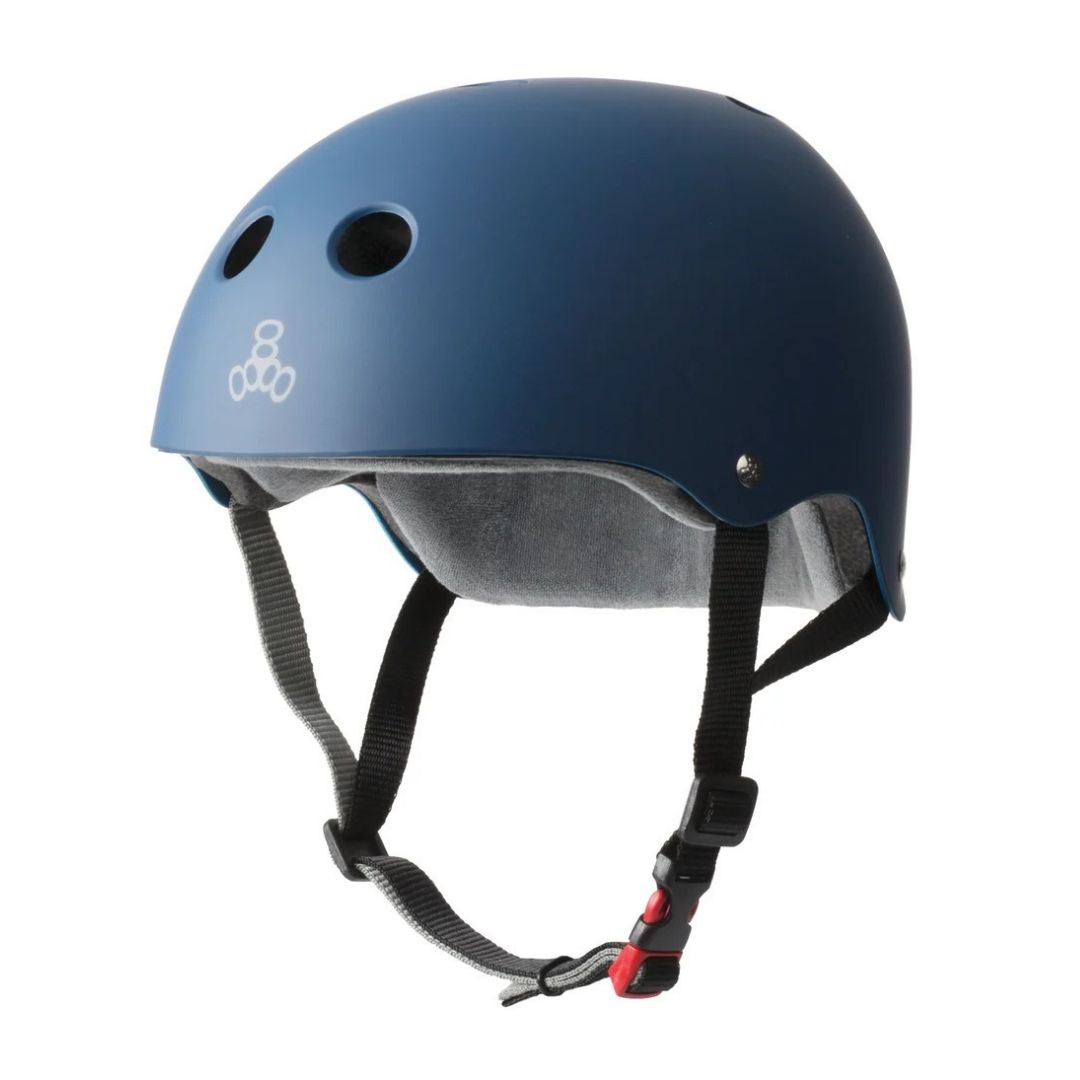 Triple 8 Certified Sweatsaver Skate Helmet Navy Blue - Lucky Skates