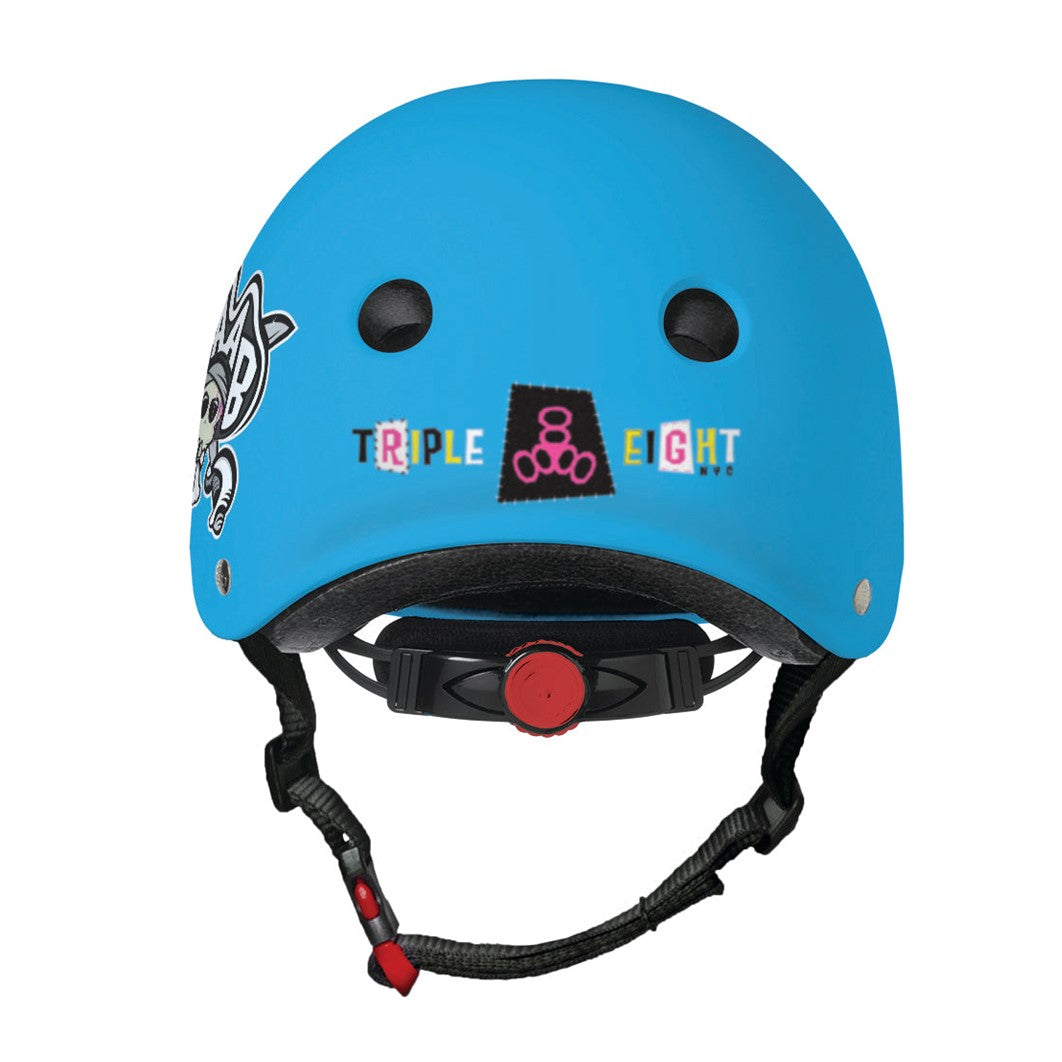 Triple 8 Lil 8 Youth Skate Helmet Staab Neon Blue Certified - Lucky Skates