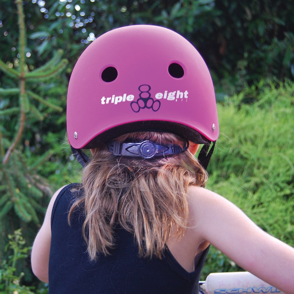 Triple 8 Lil 8 Youth Skate Helmet Neon Pink - Certified - Lucky Skates