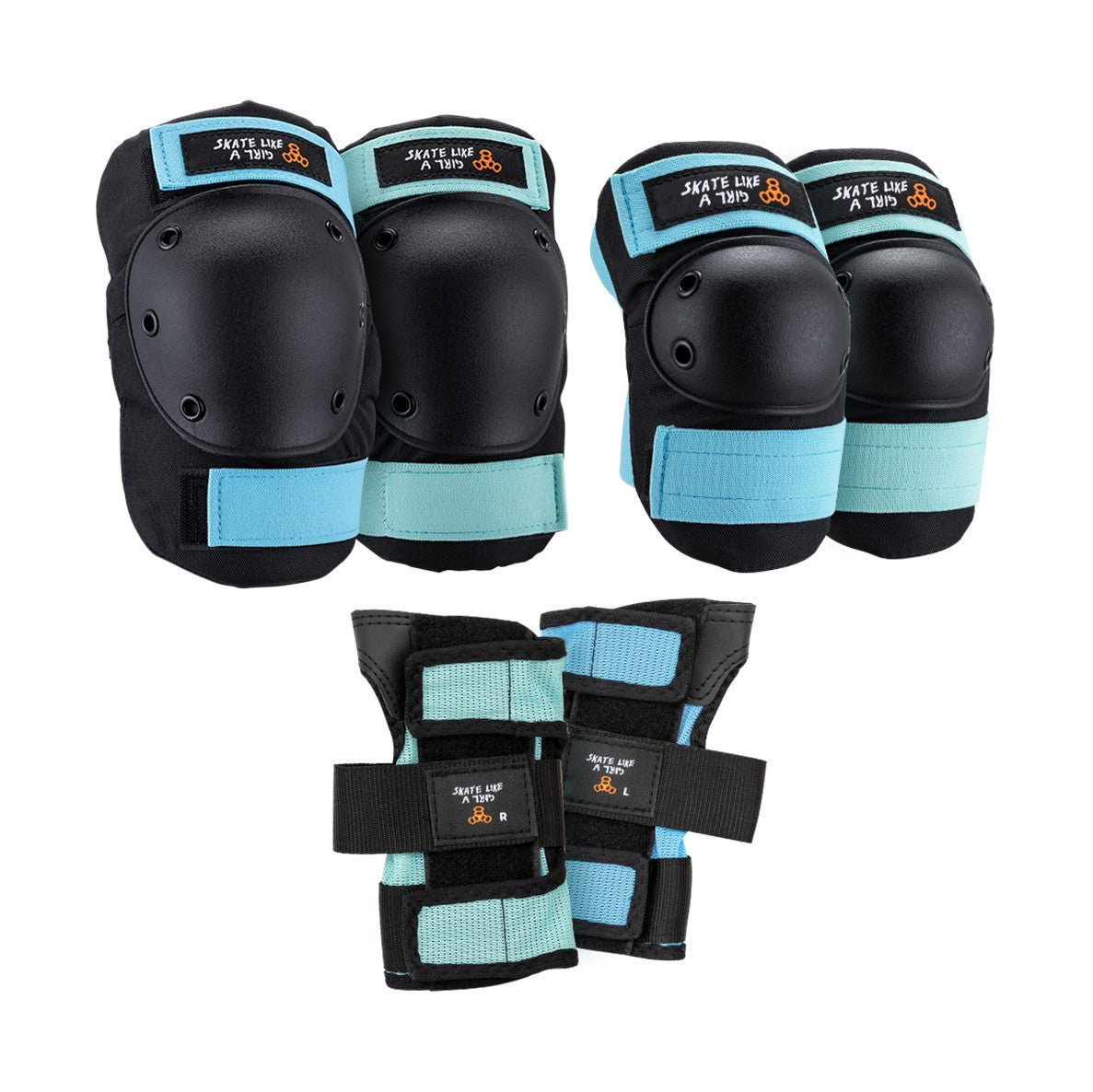 Triple 8 Saver Series Skate Like A Girl Pad Set - Lucky Skates