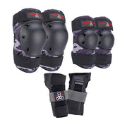 Triple 8 Saver Series Grey Charcoal Camo Pad Set Knee Pads Elbow Pads Wrist Guards - Lucky Skates